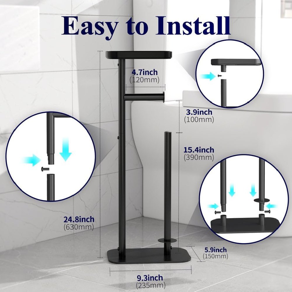 buy free standing multifunctional toilet paper rack online